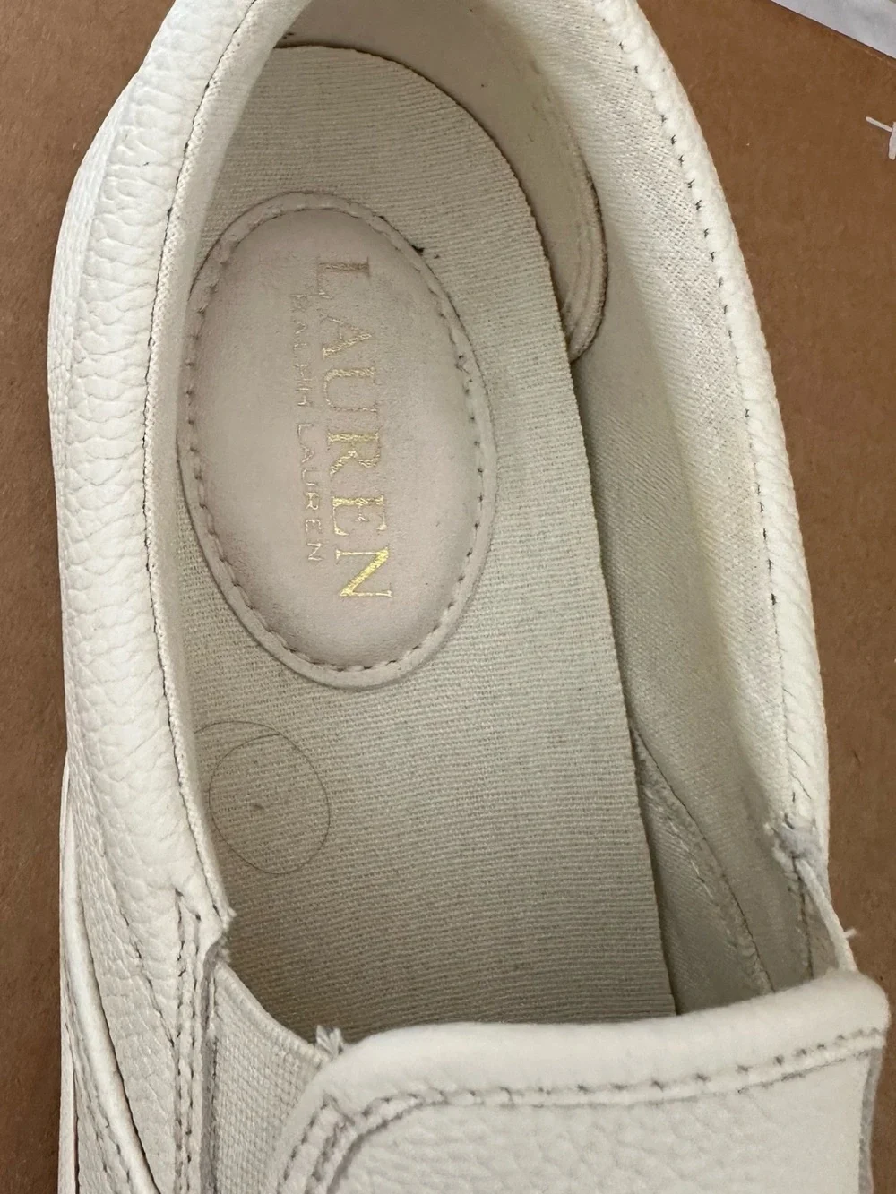 Polo by Ralph Lauren White Leather Slip-On Loafers